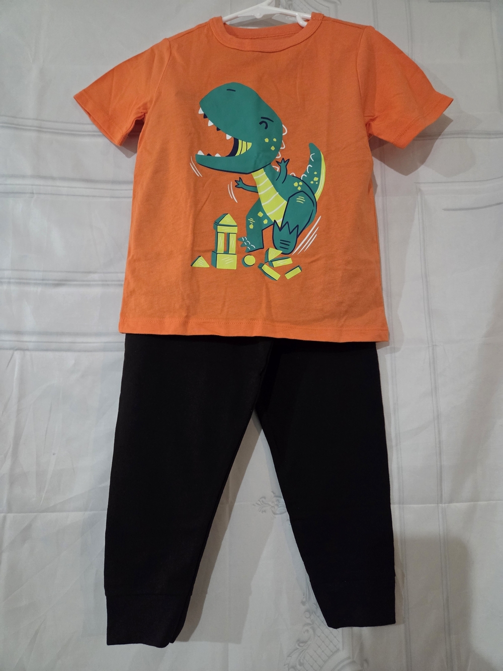 Orange Short-Sleeve Tee With Pants